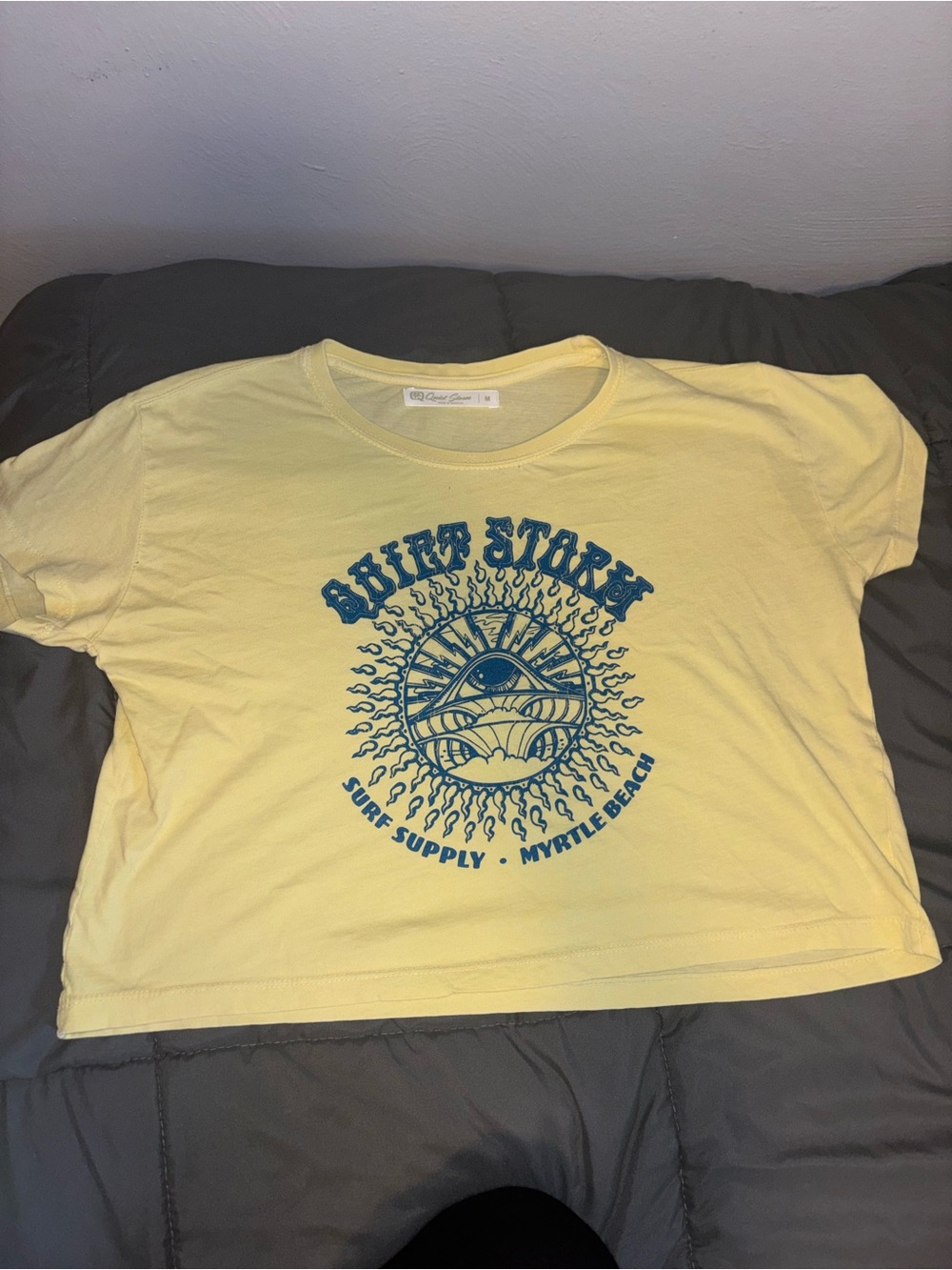 Billabong Yellow Graphic Crop Top